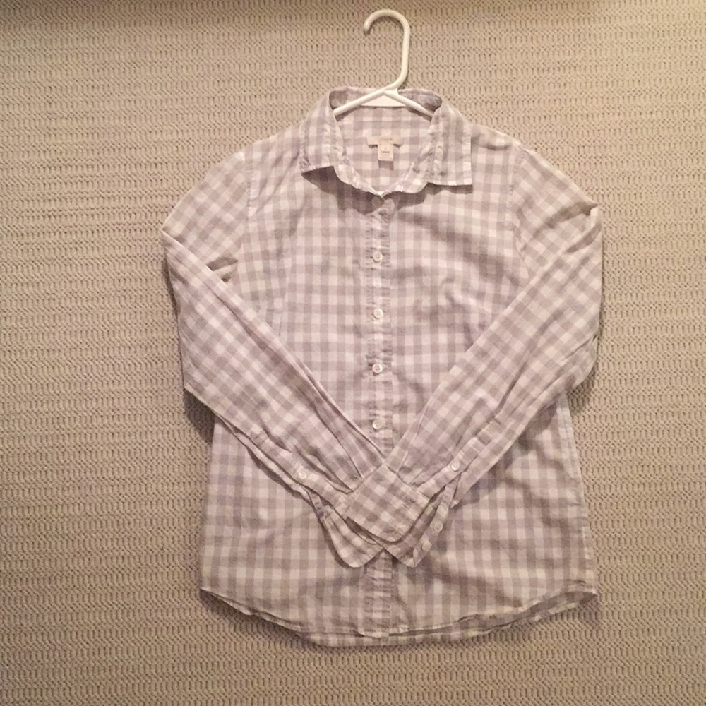 Grey And White Gingham Button Down - image 2